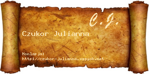 Czukor Julianna névjegykártya